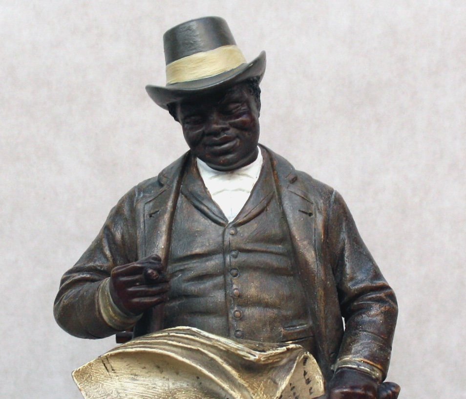 American With Newspaper And Cigar By Bernhard Bloch (? - 1915), Eichwald, Bohemia, Ca. 1880-photo-3