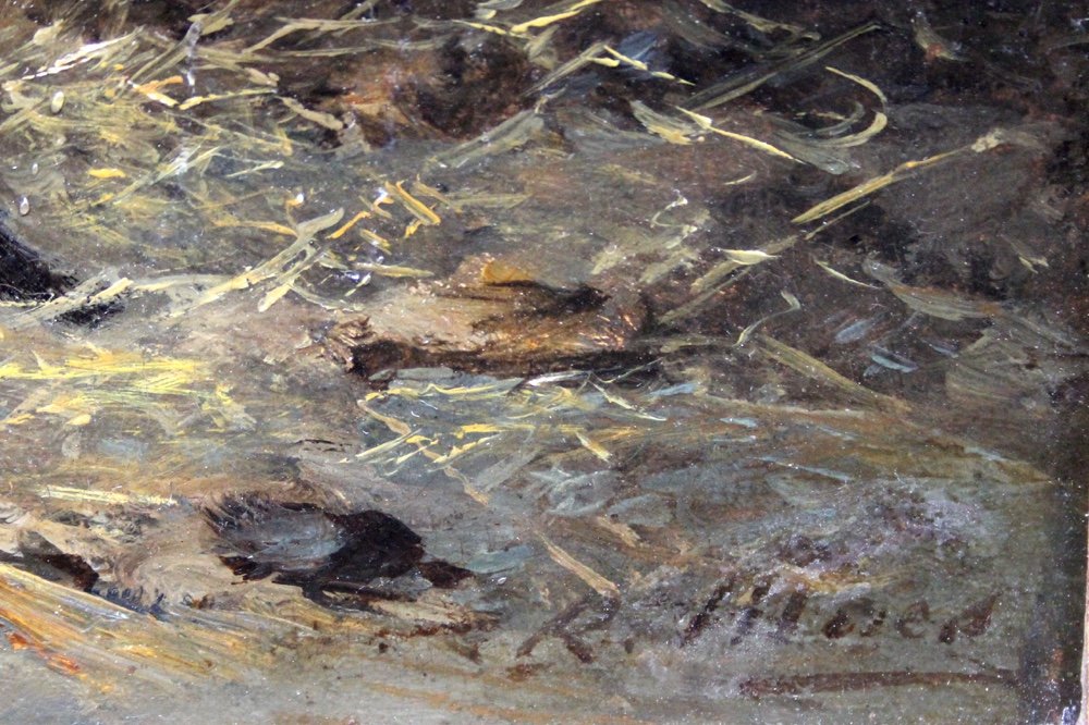 Chicken Yard By Eugène Remy Maes (dutch, 1849 - 1931)-photo-4