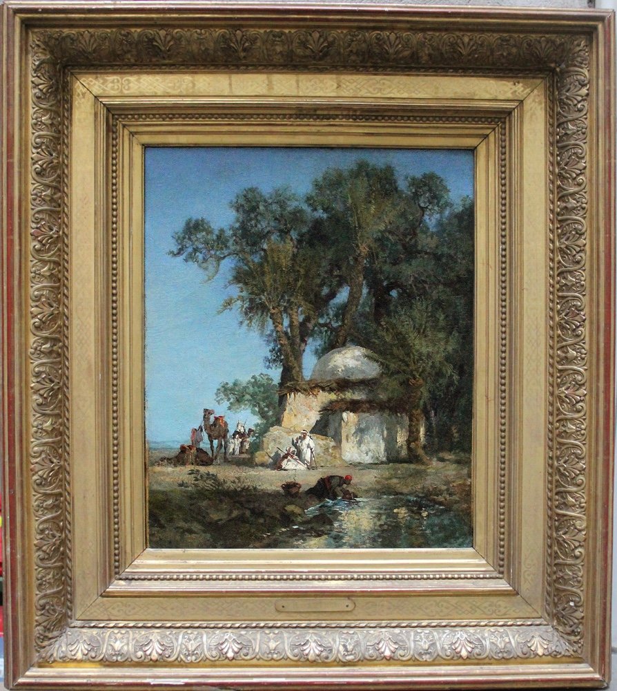 Caravane de repos par  Rosellen (orientaliste Français, 19e Siècle)
