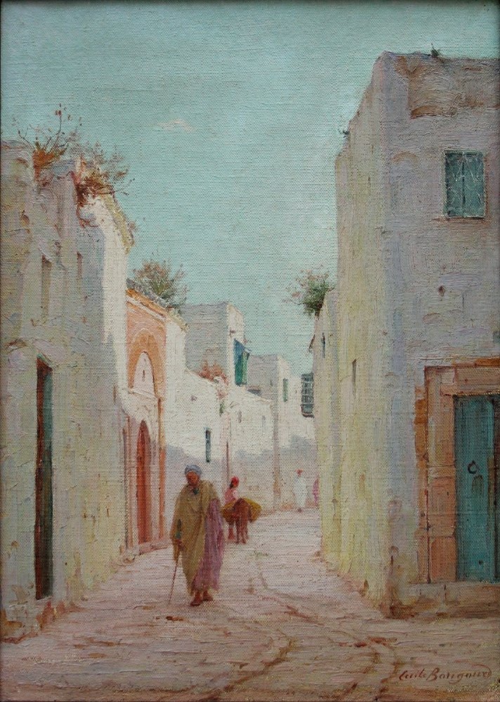 Street Scene In Tunis By Cécile Augustine Bougourd (french, 1857 - 1941)-photo-2