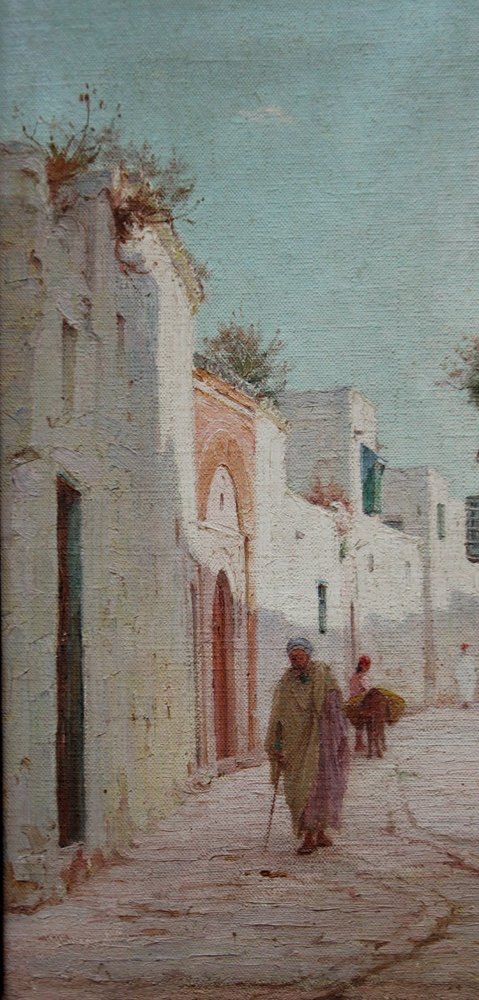 Street Scene In Tunis By Cécile Augustine Bougourd (french, 1857 - 1941)-photo-3