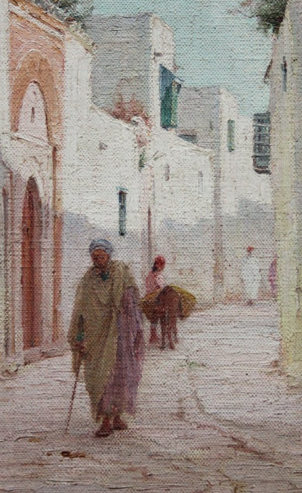 Street Scene In Tunis By Cécile Augustine Bougourd (french, 1857 - 1941)-photo-4