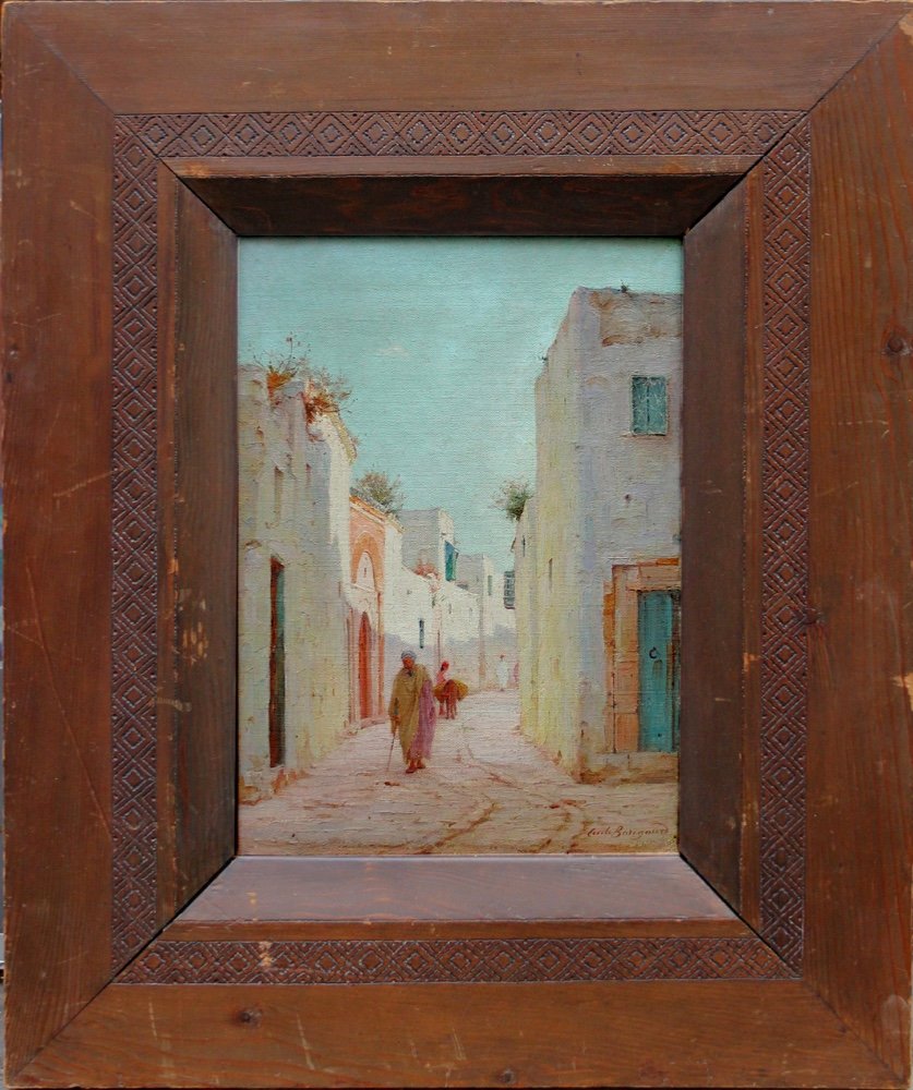 Street Scene In Tunis By Cécile Augustine Bougourd (french, 1857 - 1941)