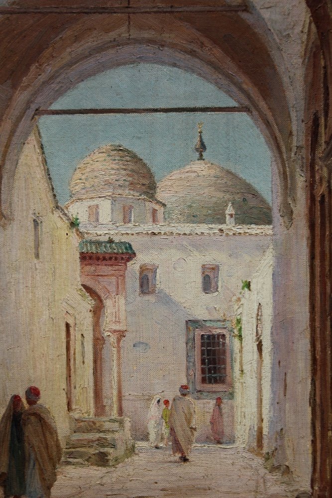 Scène de rue dans un passage de Tunis par Cécile Augustine Bougourd (Française, 1857 - 1941)-photo-4