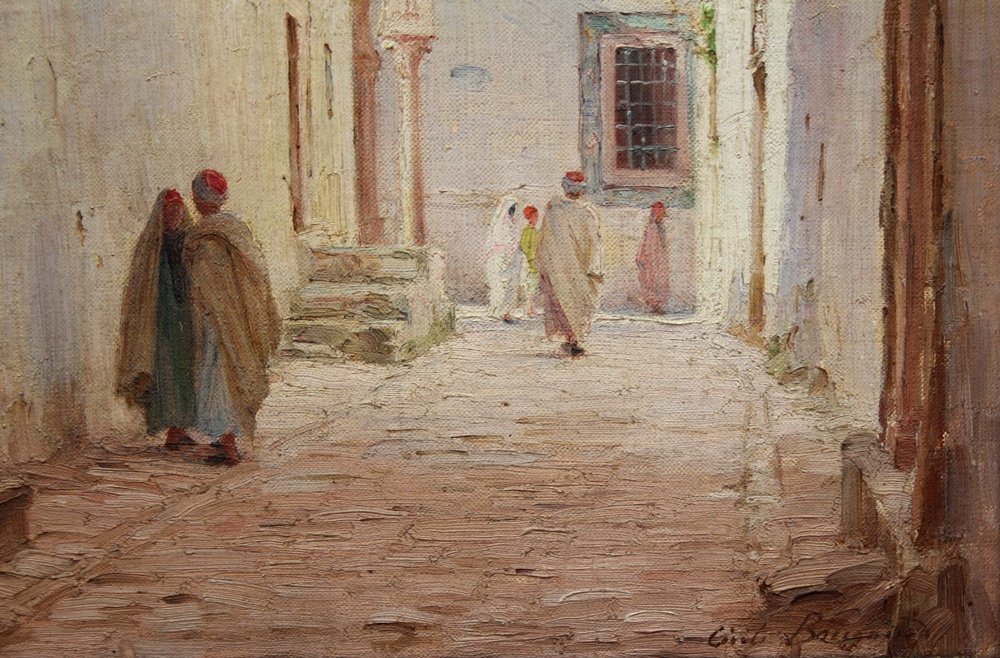 Scène de rue dans un passage de Tunis par Cécile Augustine Bougourd (Française, 1857 - 1941)-photo-2
