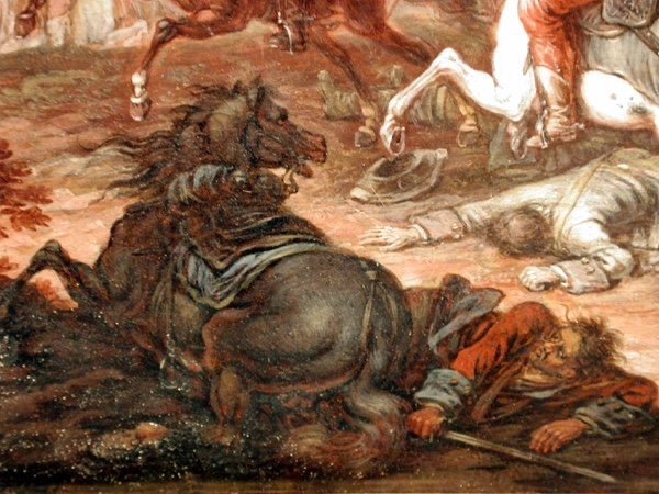 Louis Nicolas van Blarenberghe (1716 - 1797), attribué à , Scéne  de  bataille médiévale-photo-1