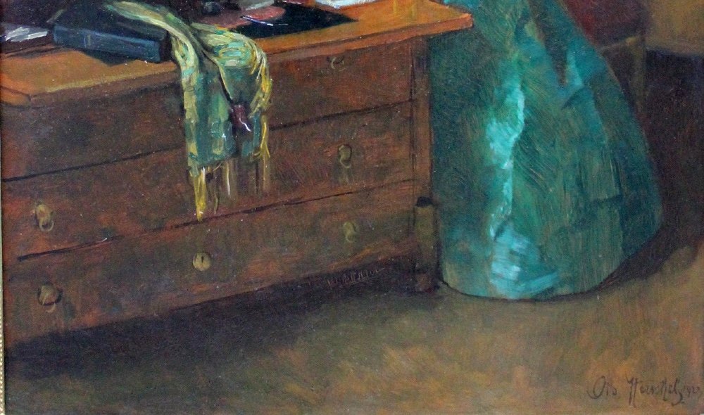 Woman Reading In An Interior By Otto Herschel (austrian, Born 1871)-photo-5
