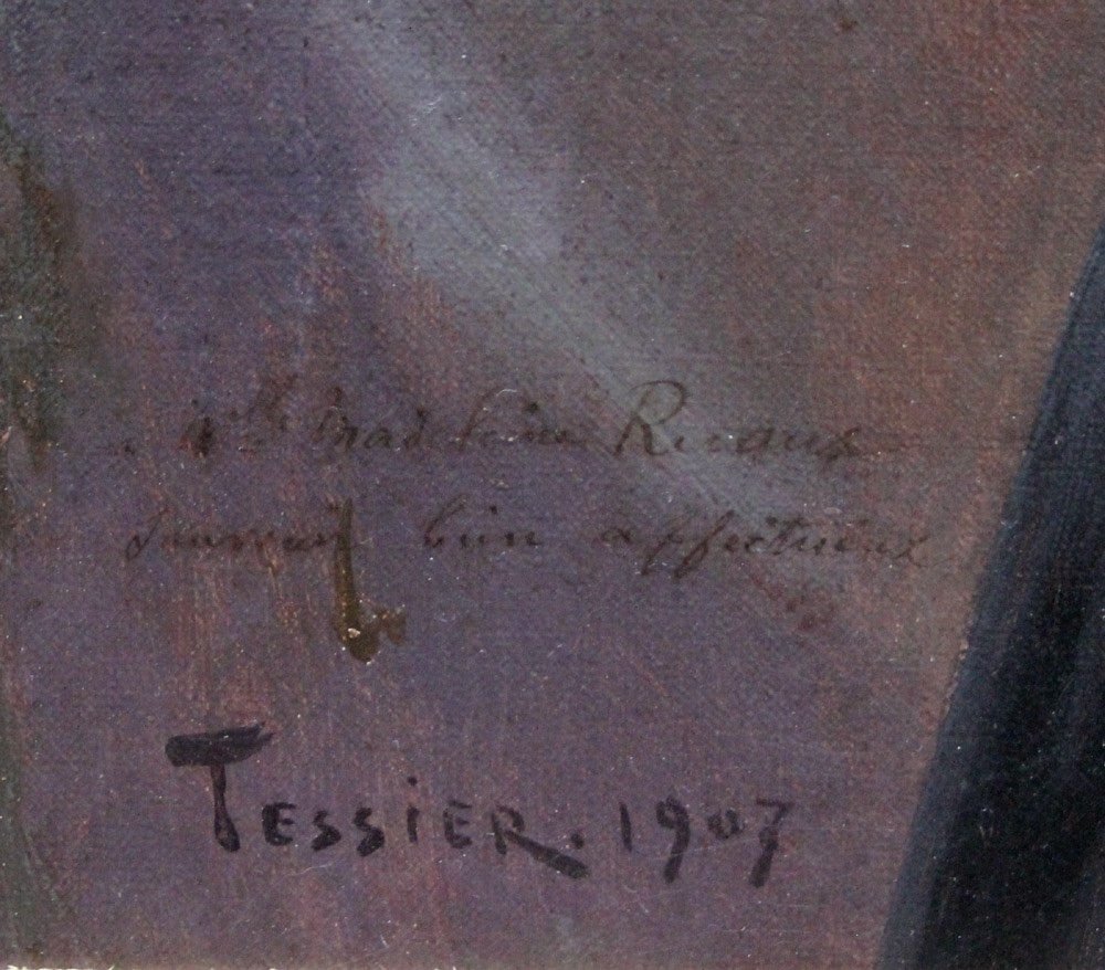 Jeune fille au jouet de Louis Adolphe TESSIER (Français 1858 - 1915)-photo-4