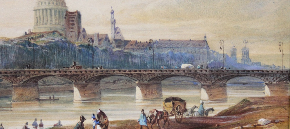 E. A. Nousveaux (1811 Paris - 1867) Paris, vue de l’île de la Cité depuis le quai de l’Institut-photo-4