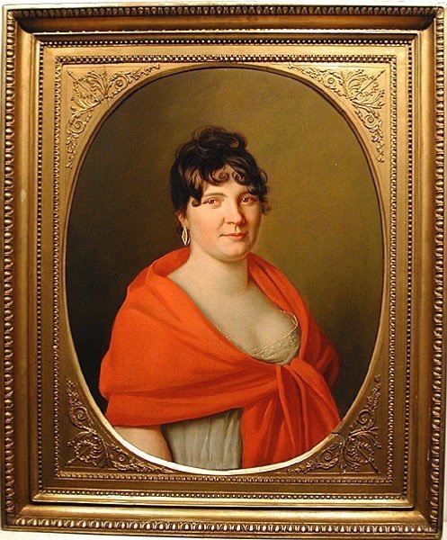 Portrait Of A Woman By Henri François Riesner (1767-1828), Attributed