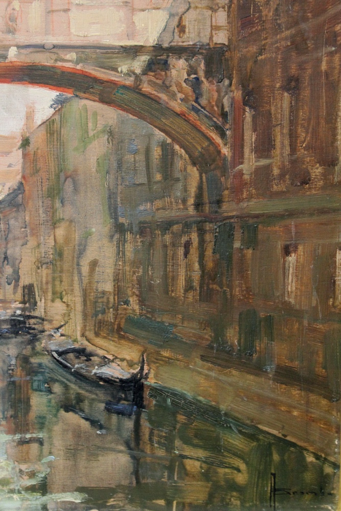 Venise : Pont des Soupirs par Angelo Brombo (Italien, 1893 - 1962)-photo-3