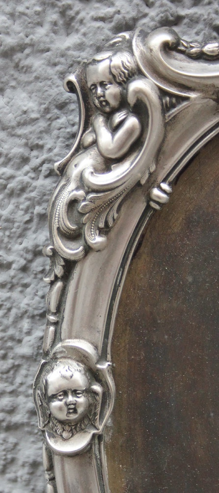 Silver Frame For Photograph Or Mirror, Late 19th Century, Austro-hungarian Monarchy)-photo-4