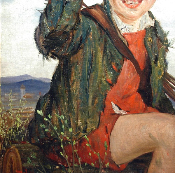 Garçon à l'oiseau par Anton  Filkuka (Autrichien, 1888 - 1957) -photo-4