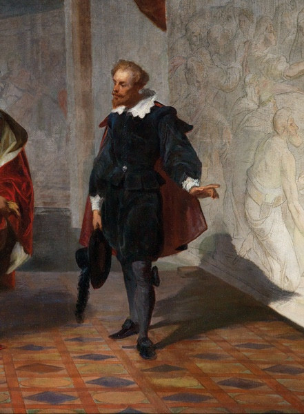 “rubens Offers Monumental Painting To His Patron King Charles I Of England“ By Giulio Carlini-photo-3