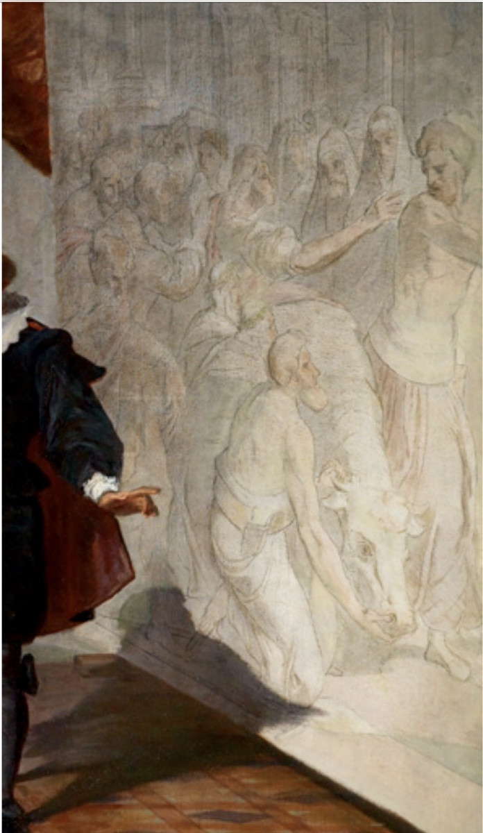 “rubens Offers Monumental Painting To His Patron King Charles I Of England“ By Giulio Carlini-photo-6