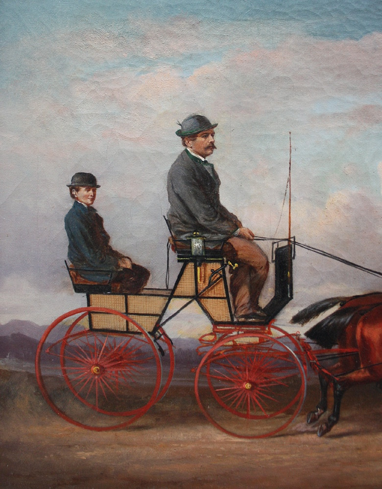 Sunday Excursion By Franz Lindtner (listed Austrian, Active Since The 1860s)-photo-1