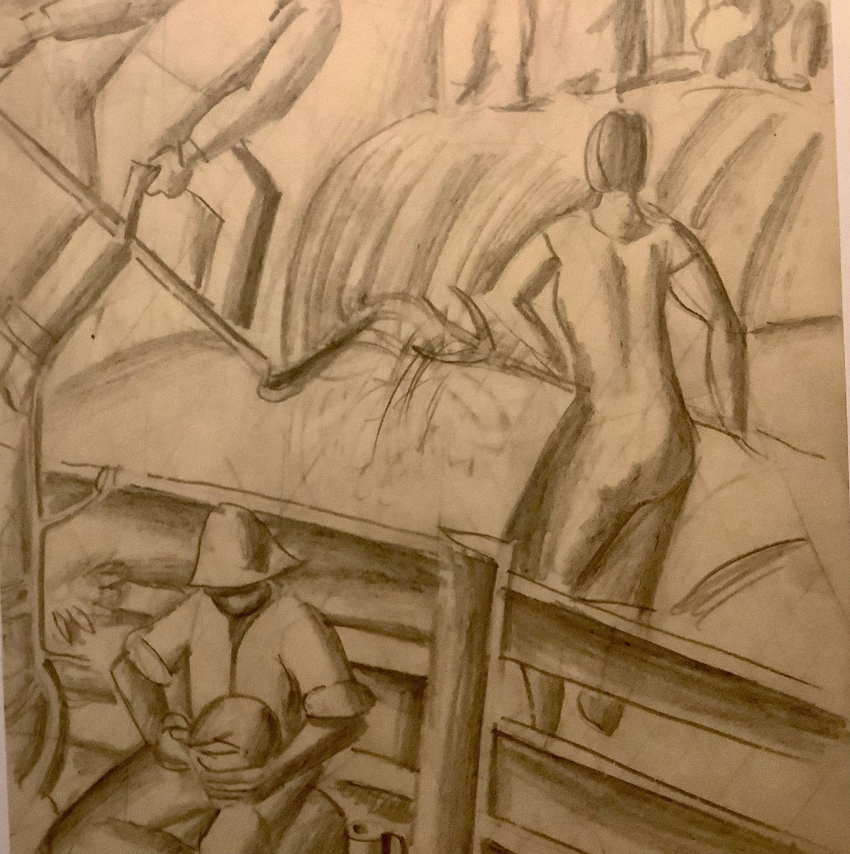 Modernist Drawing By Alfred Hagel (austrian 1885 - 1945)-photo-3