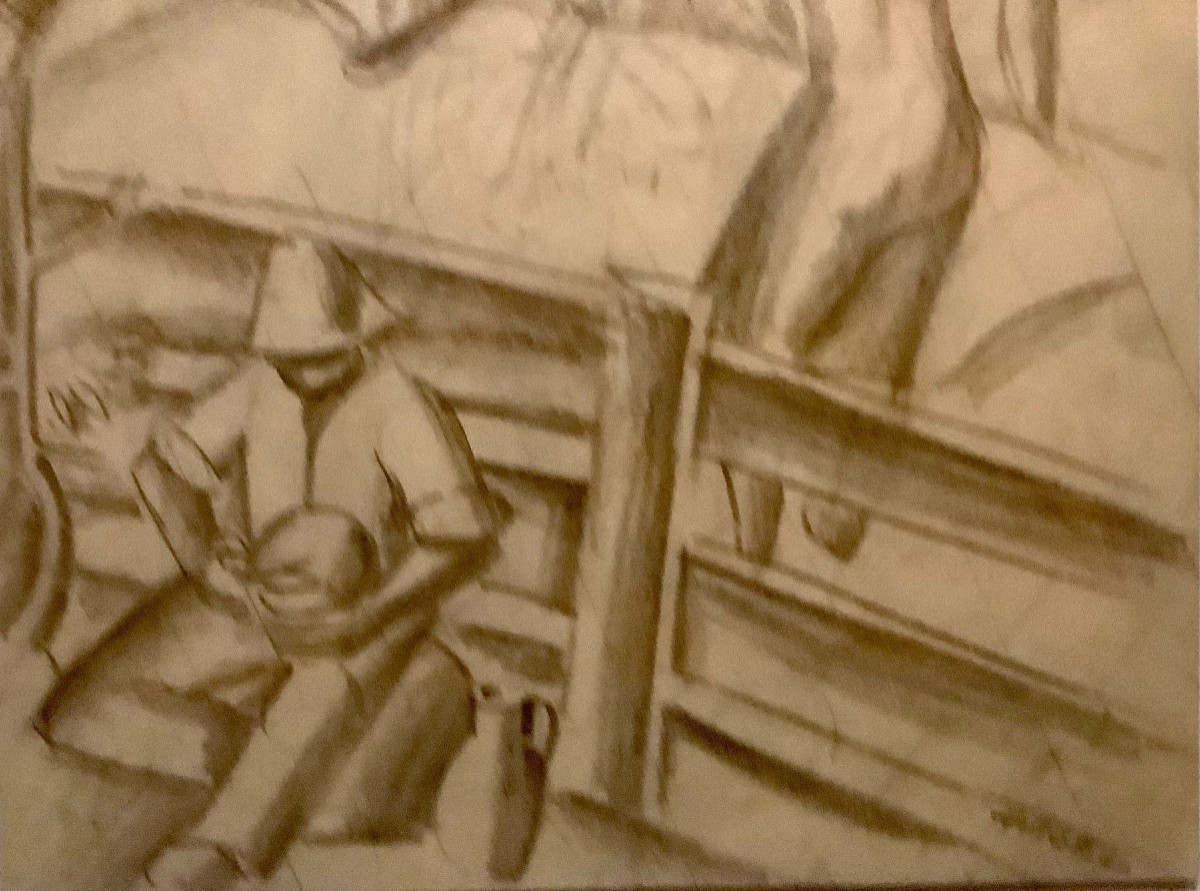Modernist Drawing By Alfred Hagel (austrian 1885 - 1945)-photo-4