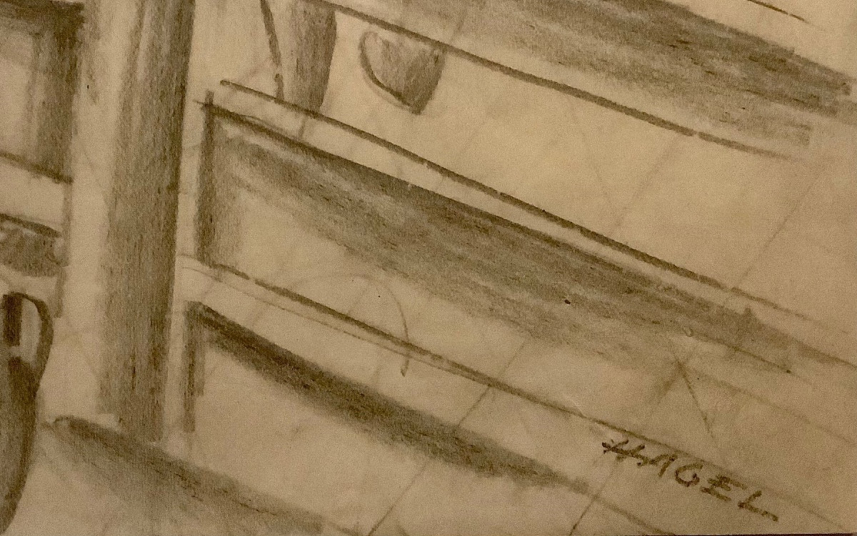 Modernist Drawing By Alfred Hagel (austrian 1885 - 1945)-photo-1
