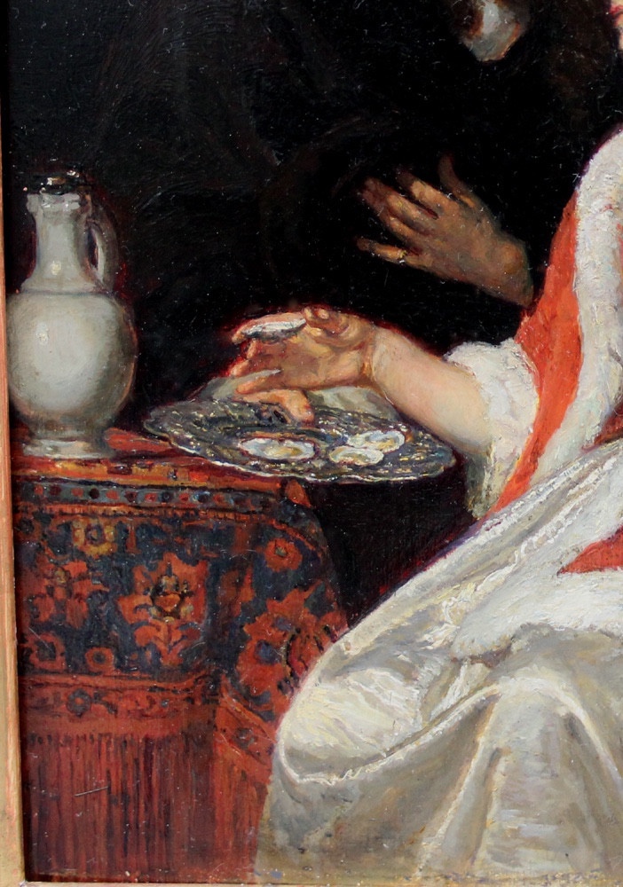 Oyster Breakfast , Dutch School, 19th Century Dutch School After Frans Van Mieris-photo-3