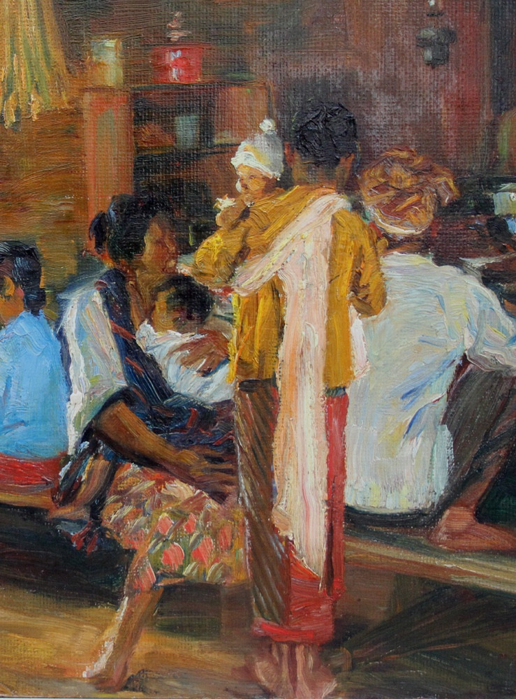 Domestic Shop On The Island Java, Indonesia By Arnold Busch (german, 1876 - 1951)-photo-4