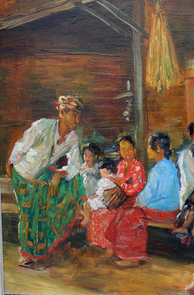 Domestic Shop On The Island Java, Indonesia By Arnold Busch (german, 1876 - 1951)-photo-2