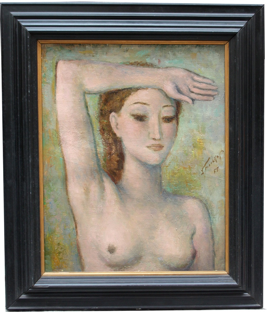 Semi-nude By Leonid Frechkop (1897 Moscow - 1982 Brussels)