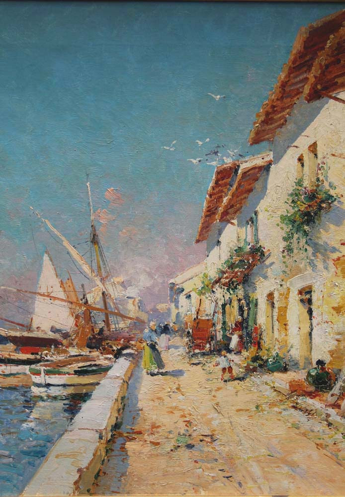 Port Scene By Eugène Galien-laloue (french, 1854 - 1941)-photo-3