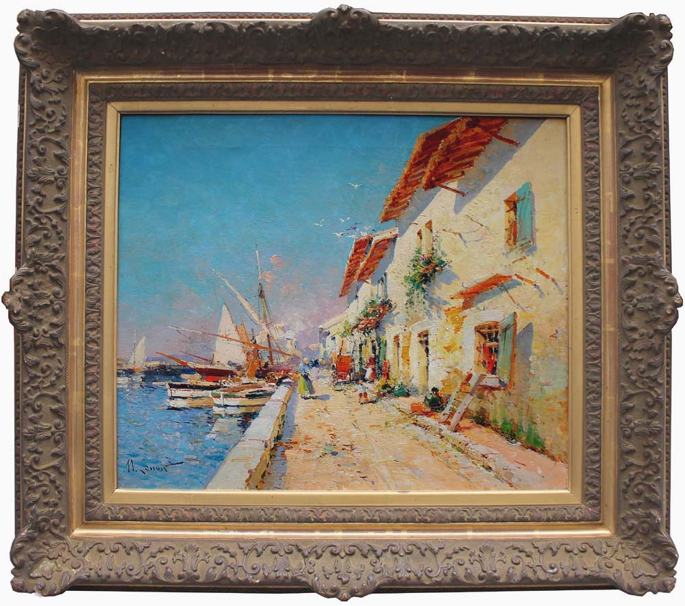 Port Scene By Eugène Galien-laloue (french, 1854 - 1941)