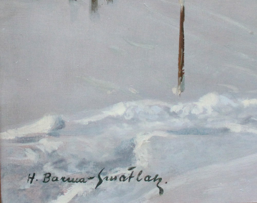 Hiver dans les Alpes autrichiennes par Hans Barma-Smetlak (Autrichien, né en 1903)-photo-4