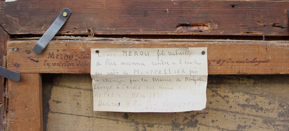 Scène d'intérieur familiale par Louis Merou (classé, français, né en 1870).-photo-8