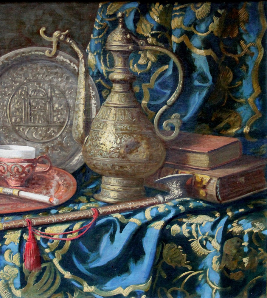 Nature morte orientale par Ernest Czernotzky (autrichien 1869 - 1939)-photo-3