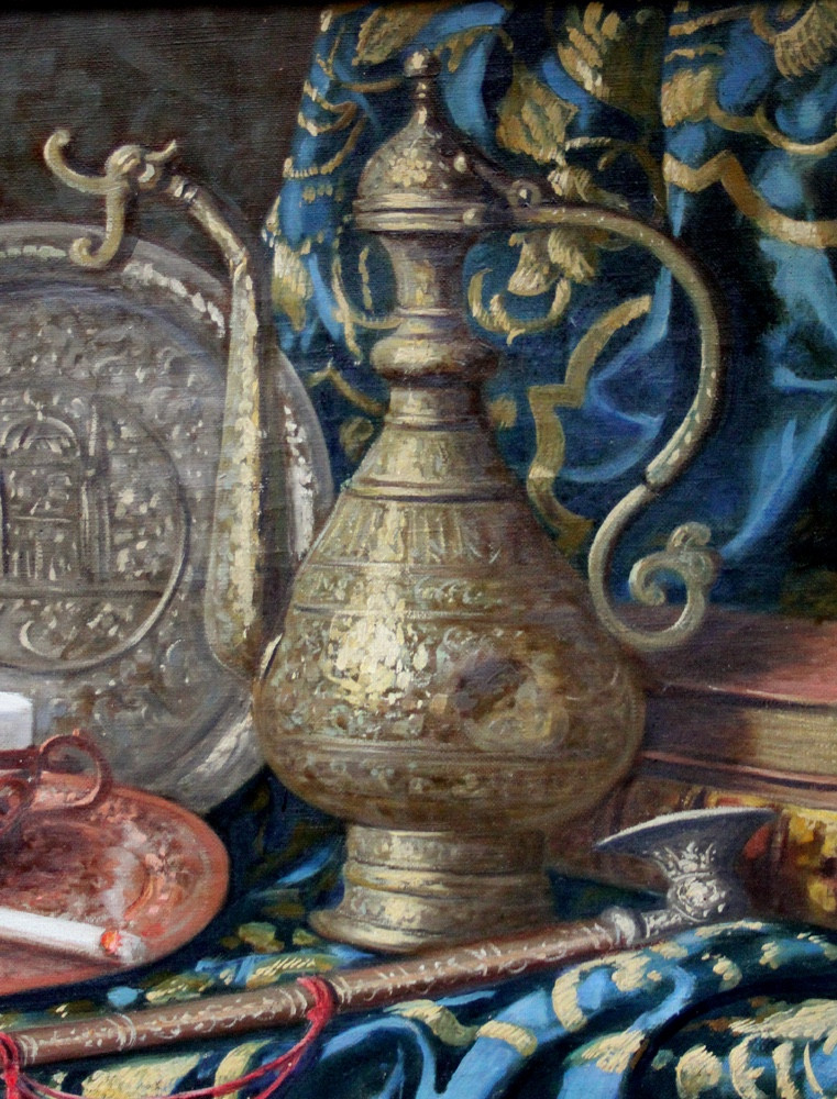 Nature morte orientale par Ernest Czernotzky (autrichien 1869 - 1939)-photo-4