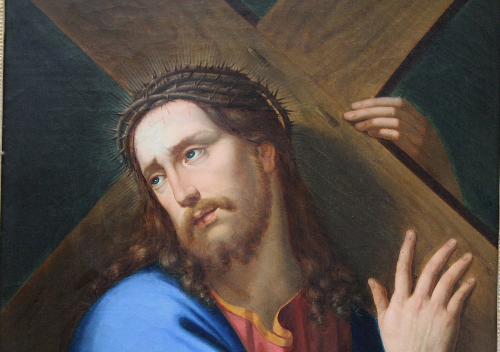 Christ Carrying The Cross  By Georg Ridler (listed Austrian, First Half Of The 19th Century)-photo-3
