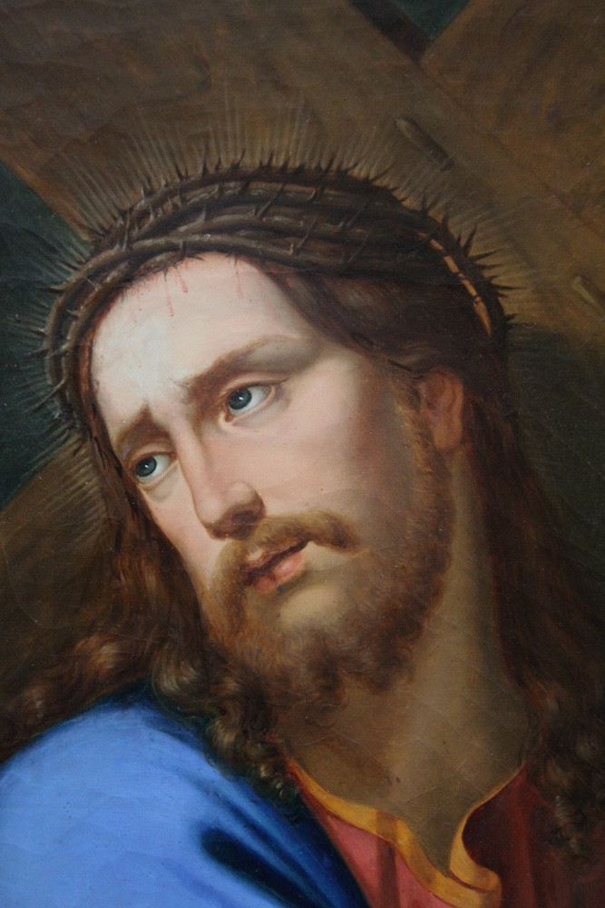 Christ Carrying The Cross  By Georg Ridler (listed Austrian, First Half Of The 19th Century)-photo-4