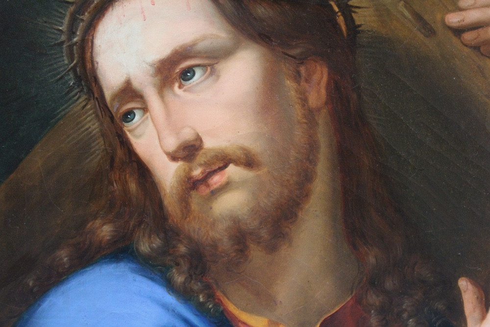Christ Carrying The Cross  By Georg Ridler (listed Austrian, First Half Of The 19th Century)-photo-1