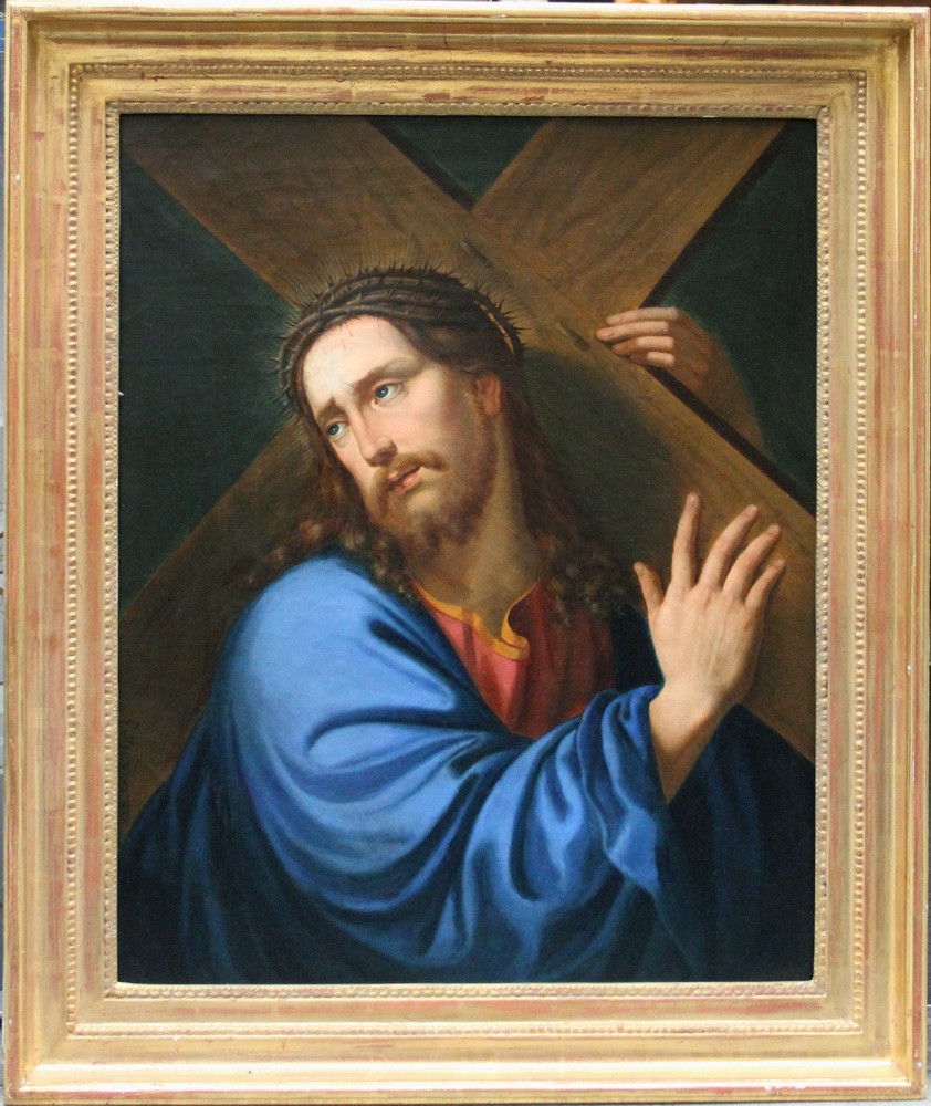 Christ Carrying The Cross  By Georg Ridler (listed Austrian, First Half Of The 19th Century)