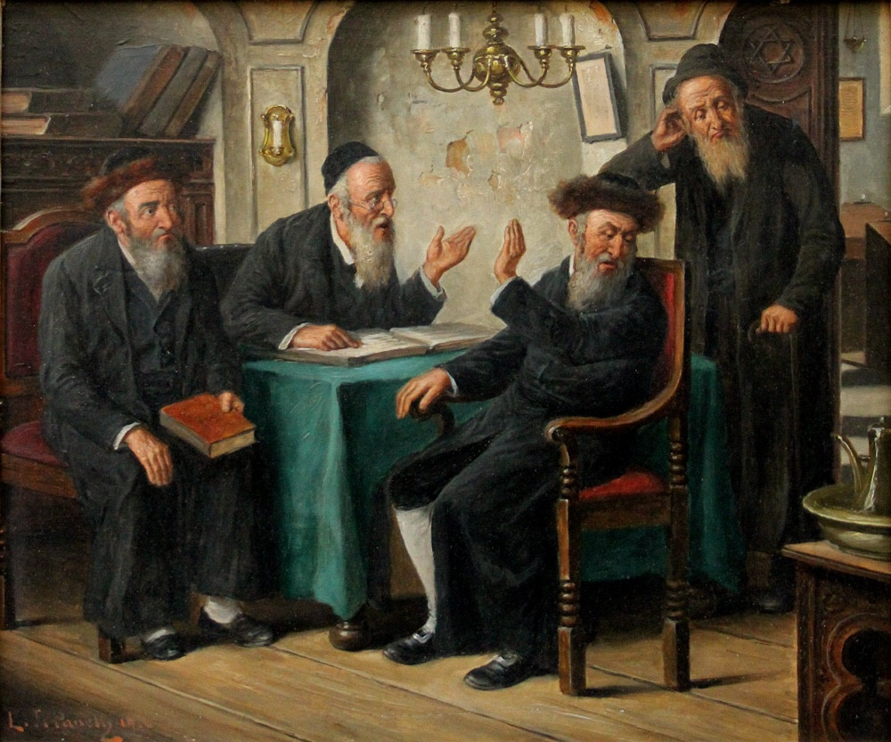 Jewish Discussion By Lasarre Yudovin Judavics-paneth (1870- After 1912)-photo-2