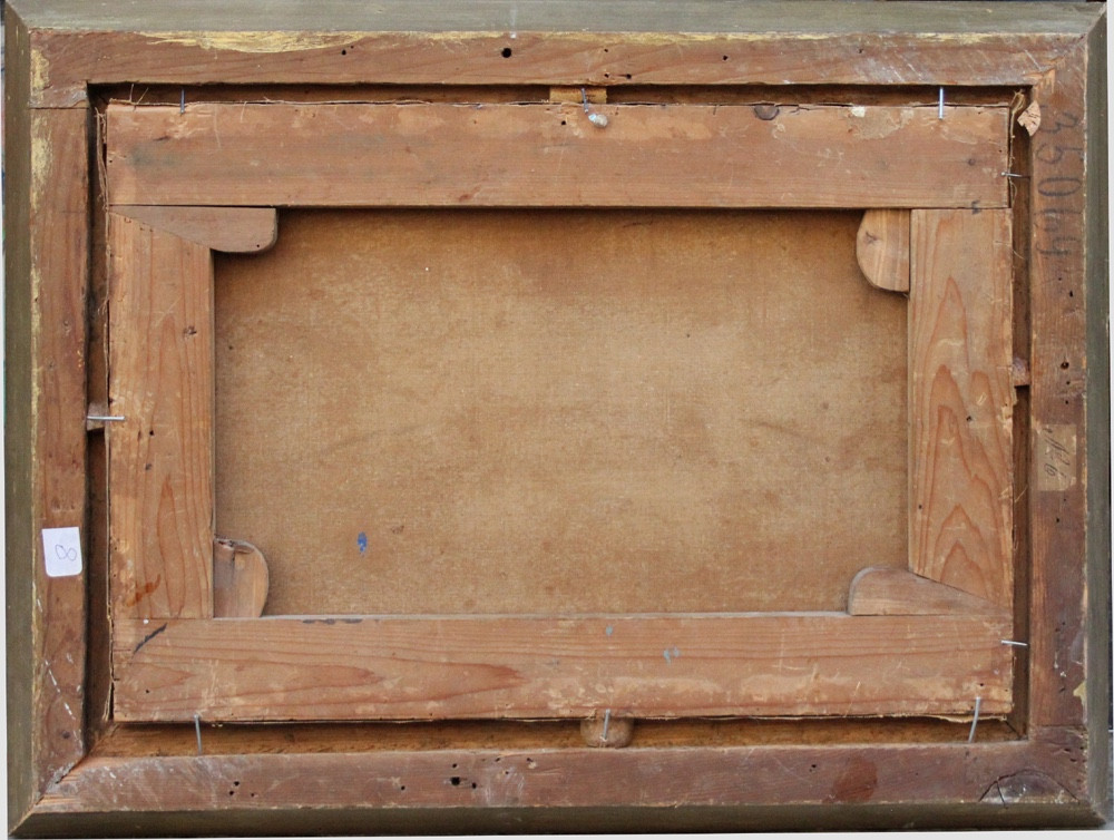 Paysage oriental avec saint Jérôme et un lion de Lodovico Aureli (1816 - Bologne - 1865)-photo-5