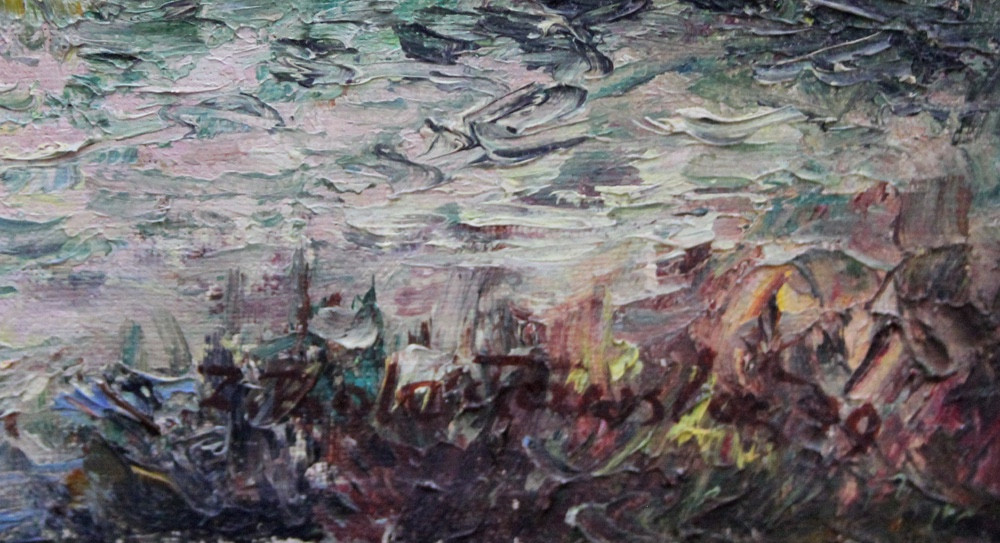 Paysage impressionniste de Zbigniew Bolesławski (polonais, 1924-1993)-photo-2