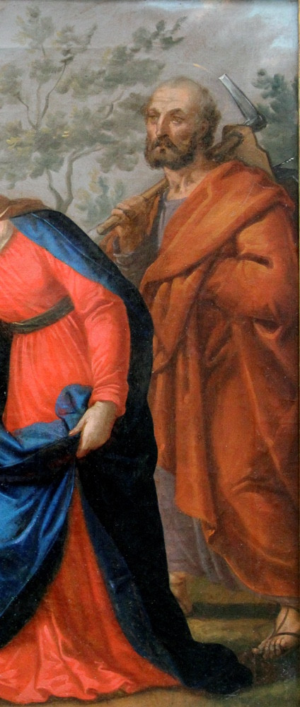 Peintre baroque du dernier quart du XVIIIe siècle, La Sainte Famille au retour d'Égypte-photo-2