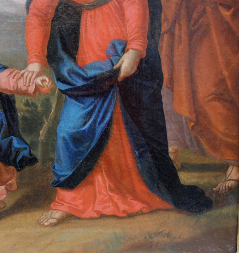 Peintre baroque du dernier quart du XVIIIe siècle, La Sainte Famille au retour d'Égypte-photo-5