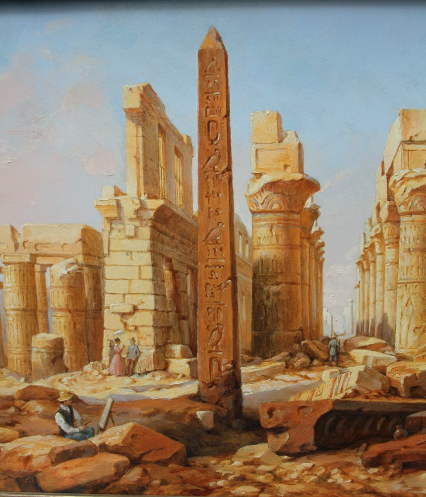 Temple de Karnak en Égypte par Ludwig Hans Fischer (Autrichien, 1848-1915)-photo-3