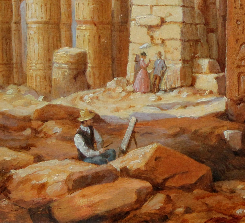 Temple de Karnak en Égypte par Ludwig Hans Fischer (Autrichien, 1848-1915)-photo-2