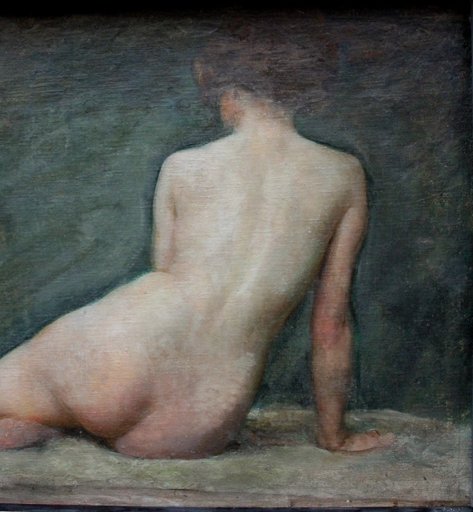 « Nu », peinture recto-verso de Vlaho Bukovac (Croate 1855 -1922), cercle de-photo-5