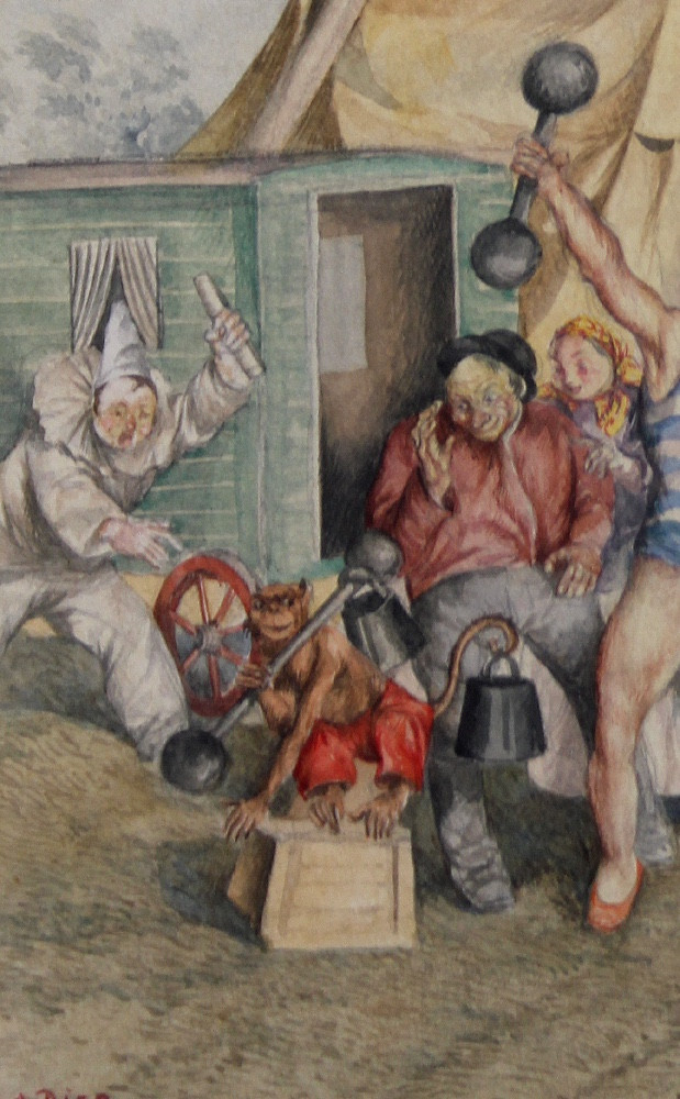 Cirque par Erhard  Amadeus-Dier ( Austrian, 1893 - 1969)-photo-2