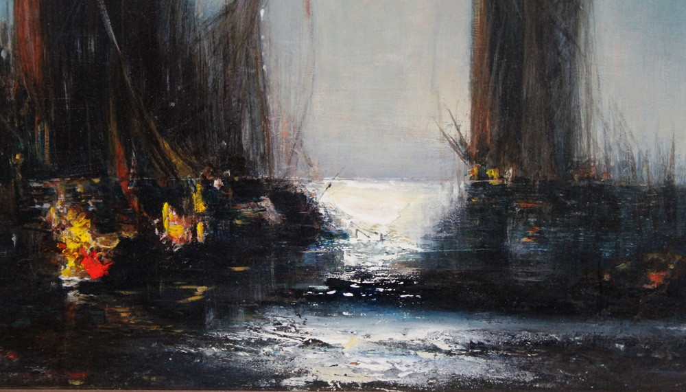 Voiliers au clair de lune de Wladimir Evgenievich ZEBEK (Ukrainien, 1931 - 2015)-photo-4