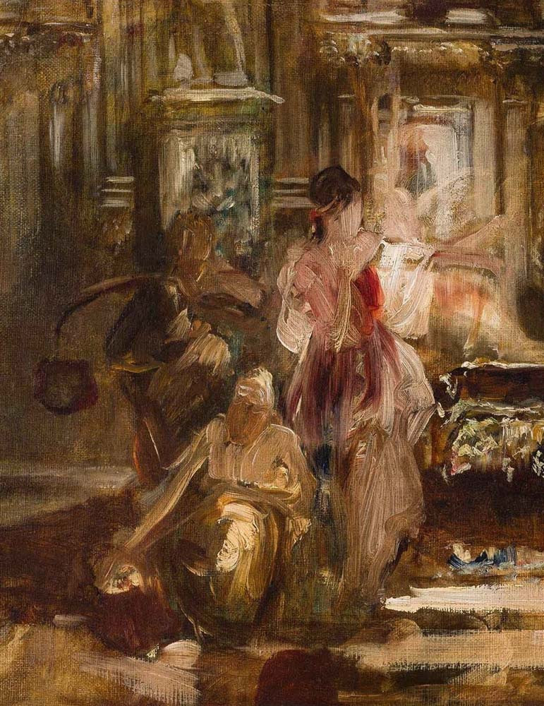 Hans Makart ( 1840-1884) ou son entourage Cour vénitienne avec personnages, Vers 1875-photo-4