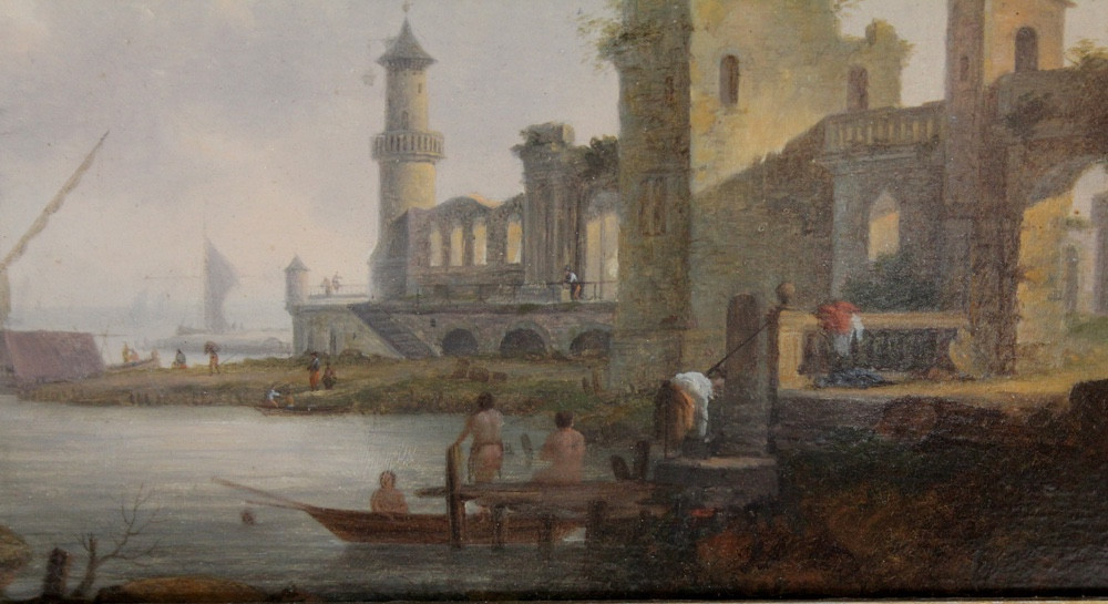 Scène portuaire par Charles-François Lacroix de Marseille (1700-1782), attribuée à-photo-1