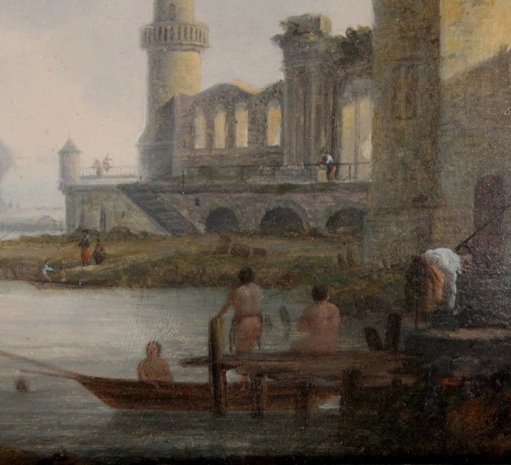 Scène portuaire par Charles-François Lacroix de Marseille (1700-1782), attribuée à-photo-2